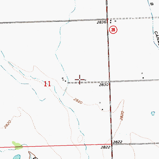 Topographic Map of 22N24W11ADC_01 Well, MT