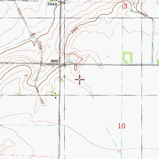 Topographic Map of 22N03W10BBAD01 Well, MT