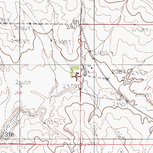 Topographic Map of 22N51E10ADDD01 Well, MT