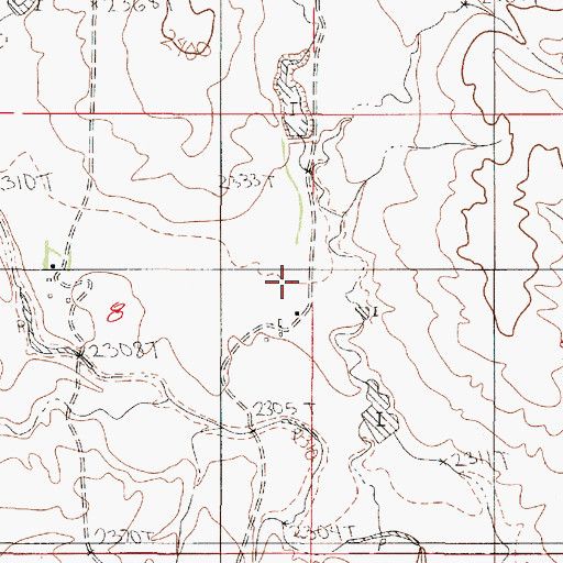 Topographic Map of 22N49E08ADDC01 Well, MT