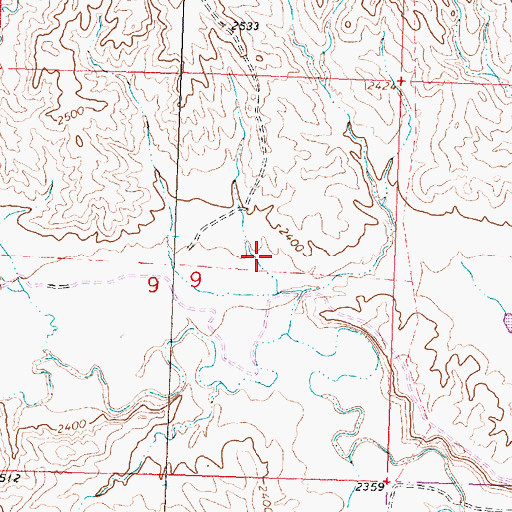 Topographic Map of 22N30E09AC__01 Well, MT