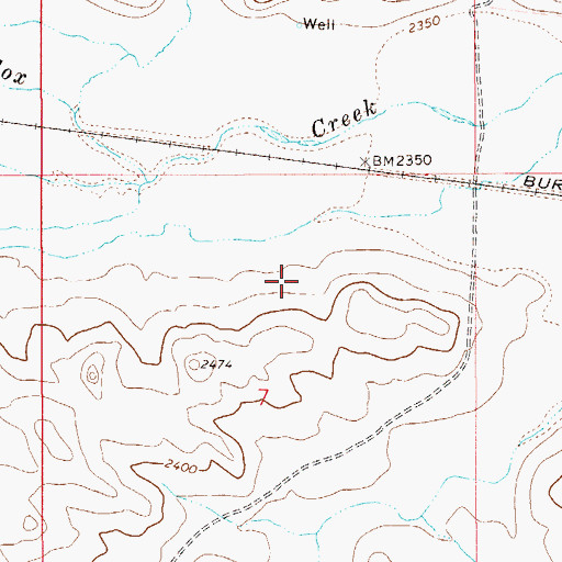 Topographic Map of 22N55E07ABCD01 Well, MT