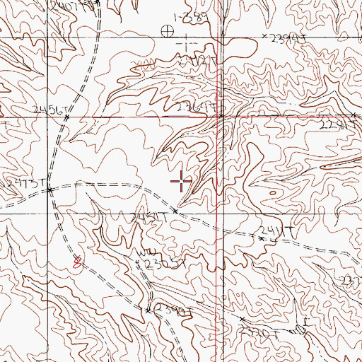 Topographic Map of 22N50E08ADBB01 Well, MT