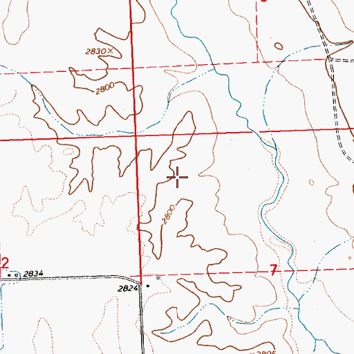 Topographic Map of 22N23W07BBD_02 Well, MT