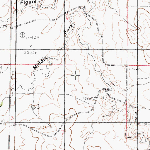 Topographic Map of 22N46E07ABBD01 Well, MT