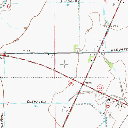 Topographic Map of 22N59E08BB__01 Well, MT