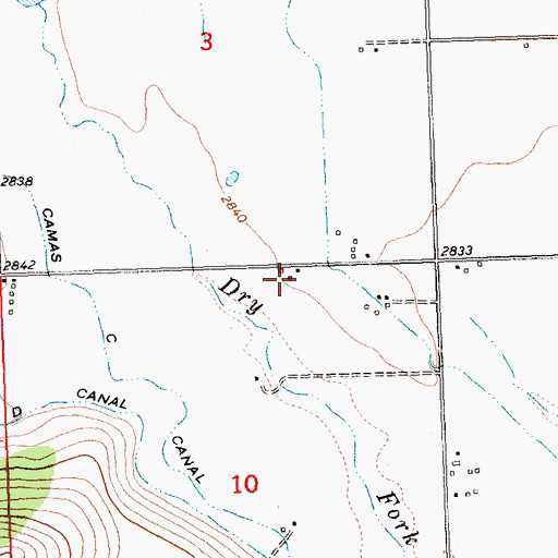 Topographic Map of 22N24W10ABA_01 Well, MT