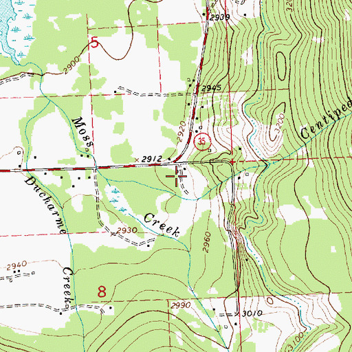 Topographic Map of 22N19W08AAB_01 Well, MT