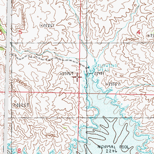 Topographic Map of 22N37E04CCBC01 Well, MT