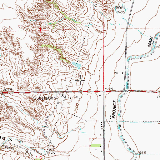Topographic Map of 22N58E01DD__01 Well, MT