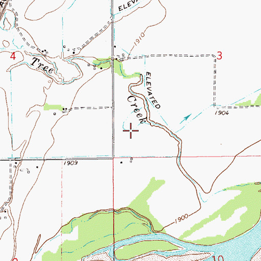 Topographic Map of 22N59E03CC__01 Well, MT