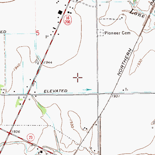 Topographic Map of 22N59E05DD__01 Well, MT