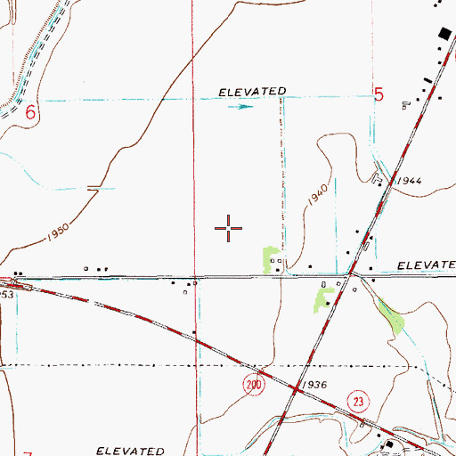 Topographic Map of 22N59E05CC__01 Well, MT