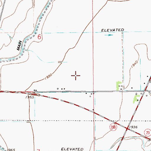 Topographic Map of 22N59E06DD__01 Well, MT