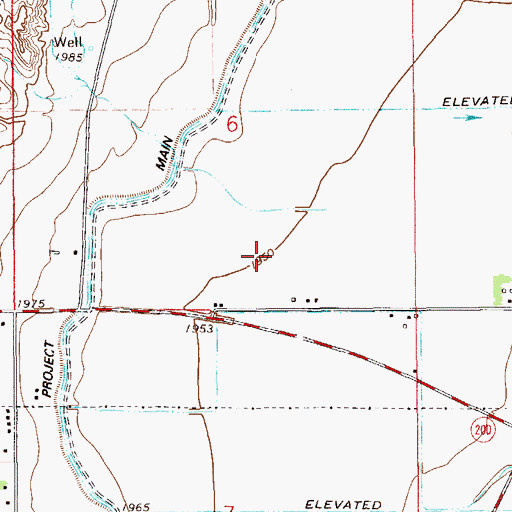 Topographic Map of 22N59E06DC__01 Well, MT