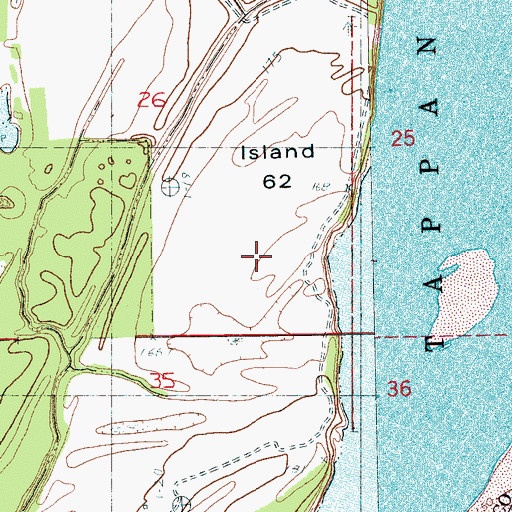 Topographic Map of Island Number 62, AR