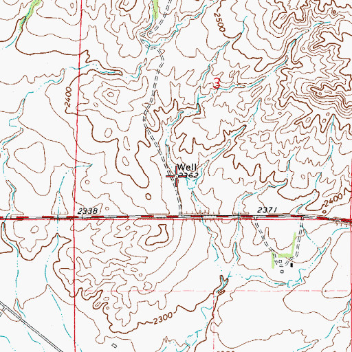 Topographic Map of 22N58E03CDBD01 Well, MT