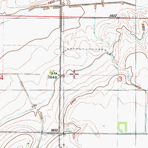 Topographic Map of 22N03W03BCDC01 Well, MT