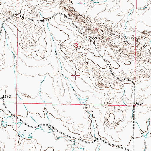 Topographic Map of 22N42E05DB__01 Well, MT