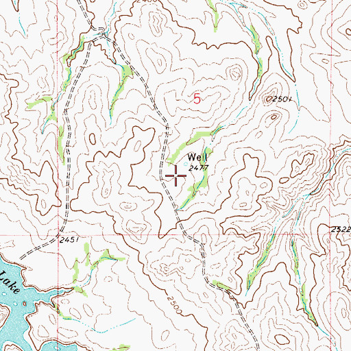 Topographic Map of 22N53E05CDAA01 Well, MT