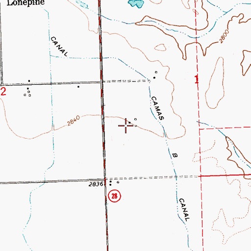 Topographic Map of 22N24W01CBD_01 Well, MT