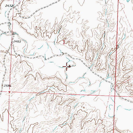 Topographic Map of 22N29E01DBCC01 Well, MT
