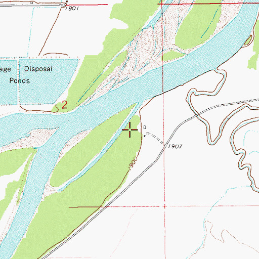 Topographic Map of 22N59E02DA__01 Well, MT