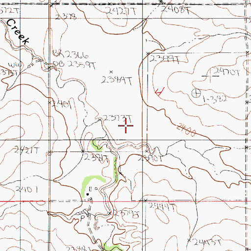 Topographic Map of 22N52E04CABD01 Well, MT