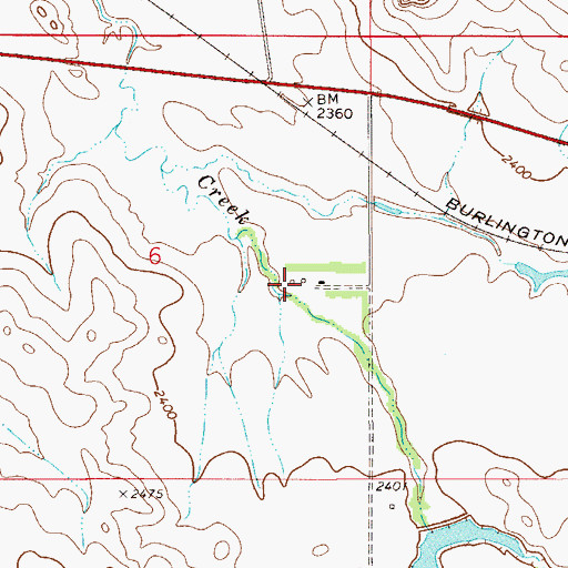 Topographic Map of 22N54E06DABD01 Well, MT