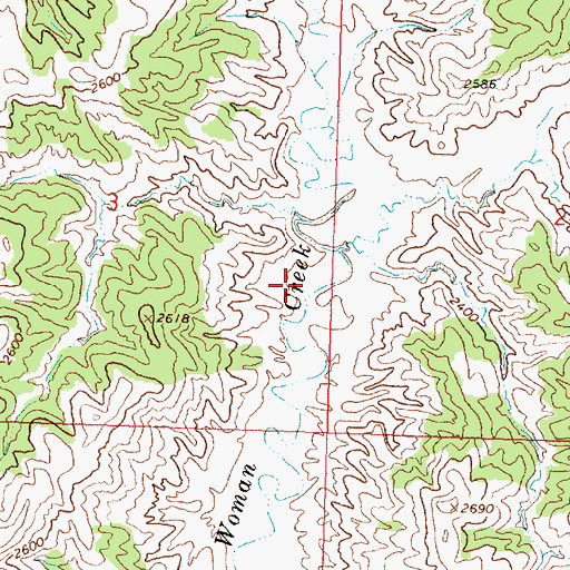 Topographic Map of 22N32E03DA__01 Well, MT