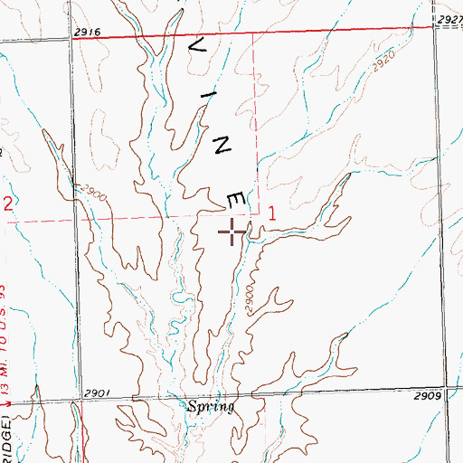 Topographic Map of 22N22W01CAA_01 Well, MT