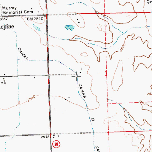 Topographic Map of 22N24W01BDCC01 Well, MT