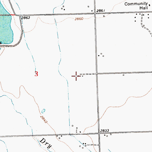 Topographic Map of 22N24W03DAAB01 Well, MT