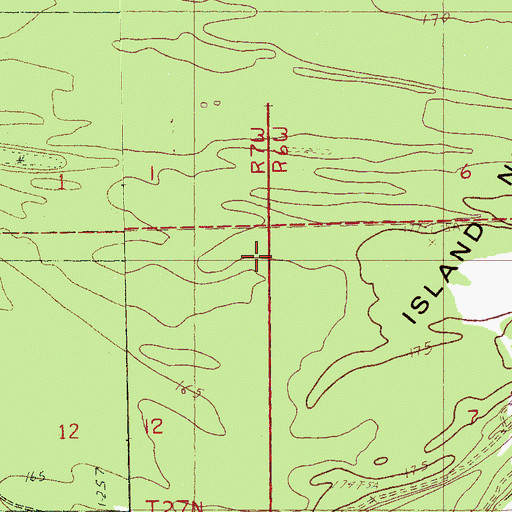 Topographic Map of Island Number 64, AR