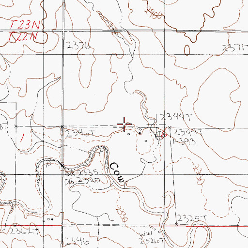 Topographic Map of 22N49E06CABA01 Well, MT