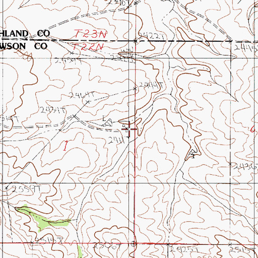 Topographic Map of 22N51E01ADDA01 Well, MT