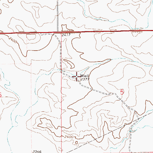 Topographic Map of 22N56E05BCAC01 Well, MT