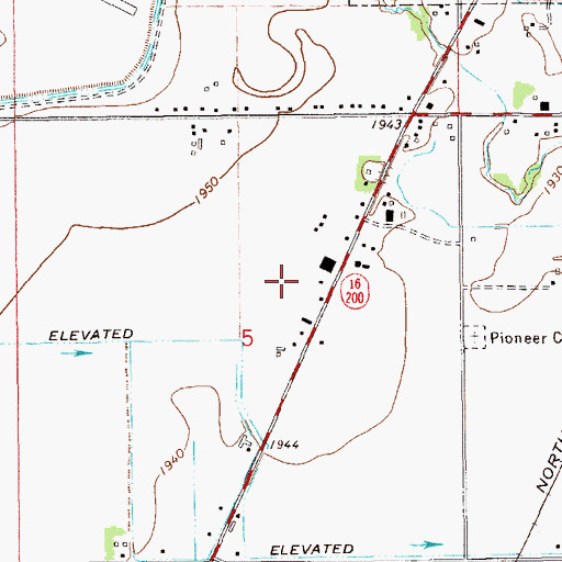 Topographic Map of 22N59E05AC__01 Well, MT
