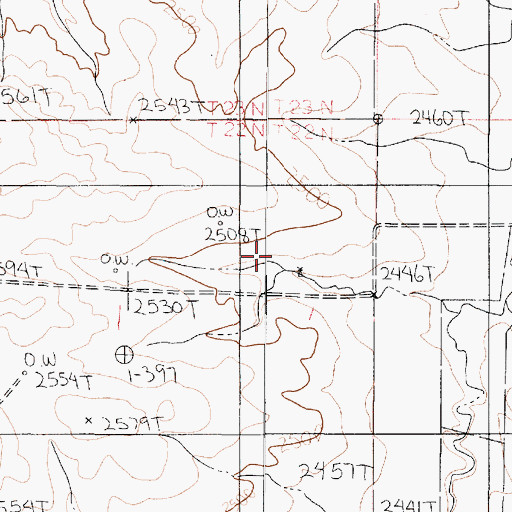 Topographic Map of 22N47E01ACAD01 Well, MT