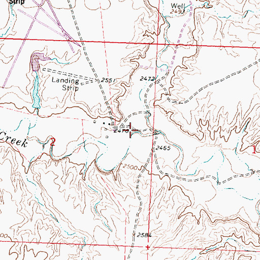 Topographic Map of 22N29E02AD__01 Well, MT