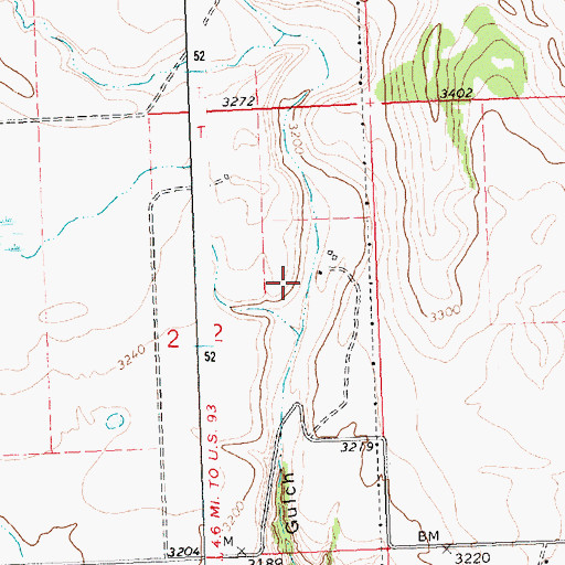 Topographic Map of 22N21W02ADAC01 Well, MT
