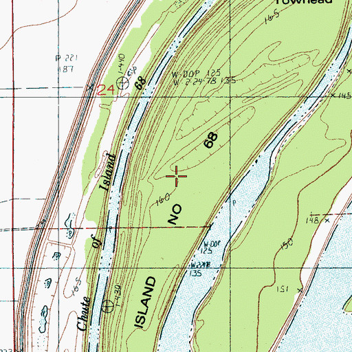 Topographic Map of Island Number 68, AR