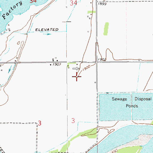Topographic Map of 22N59E03AA__01 Well, MT