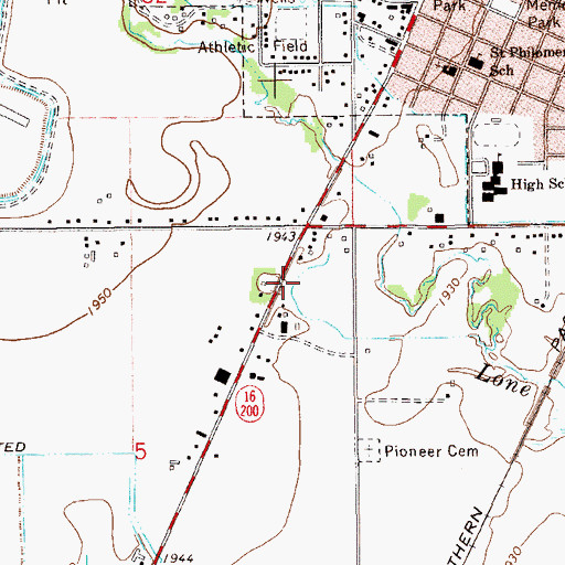 Topographic Map of 22N59E05AA__01 Well, MT