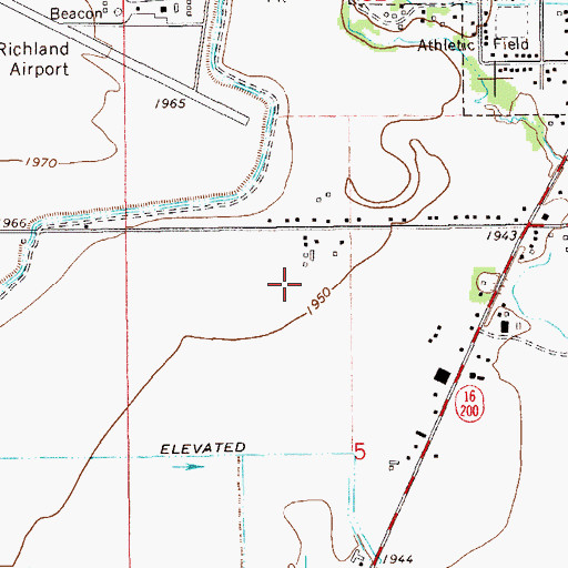 Topographic Map of 22N59E05BA__01 Well, MT