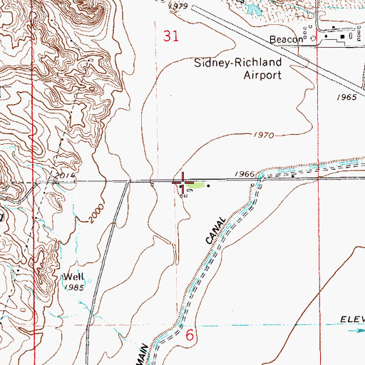 Topographic Map of 22N59E06ABBB01 Well, MT