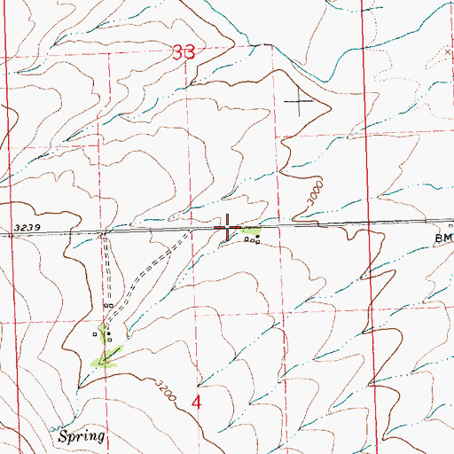 Topographic Map of 22N22W04ABA_01 Well, MT
