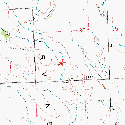 Topographic Map of 23N22W35CDB_01 Well, MT