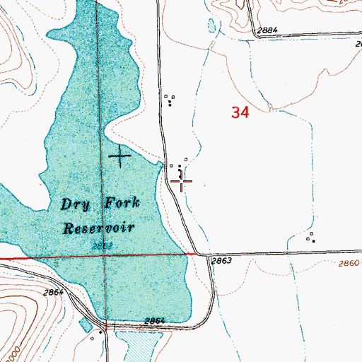 Topographic Map of 23N24W34CAC_01 Well, MT