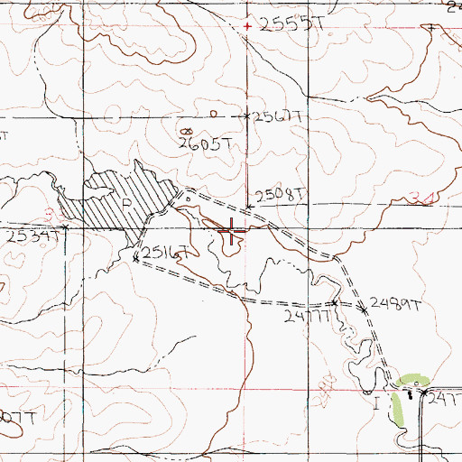 Topographic Map of 23N47E33ADCD01 Well, MT
